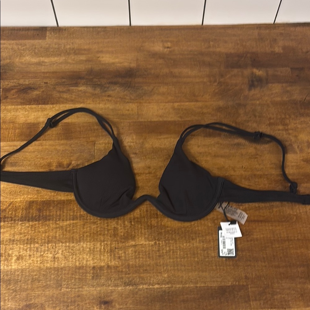 Black Women's Bra bathing suit bikini top XS garage
